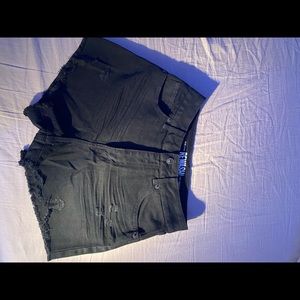 Rewash black jean shorts.